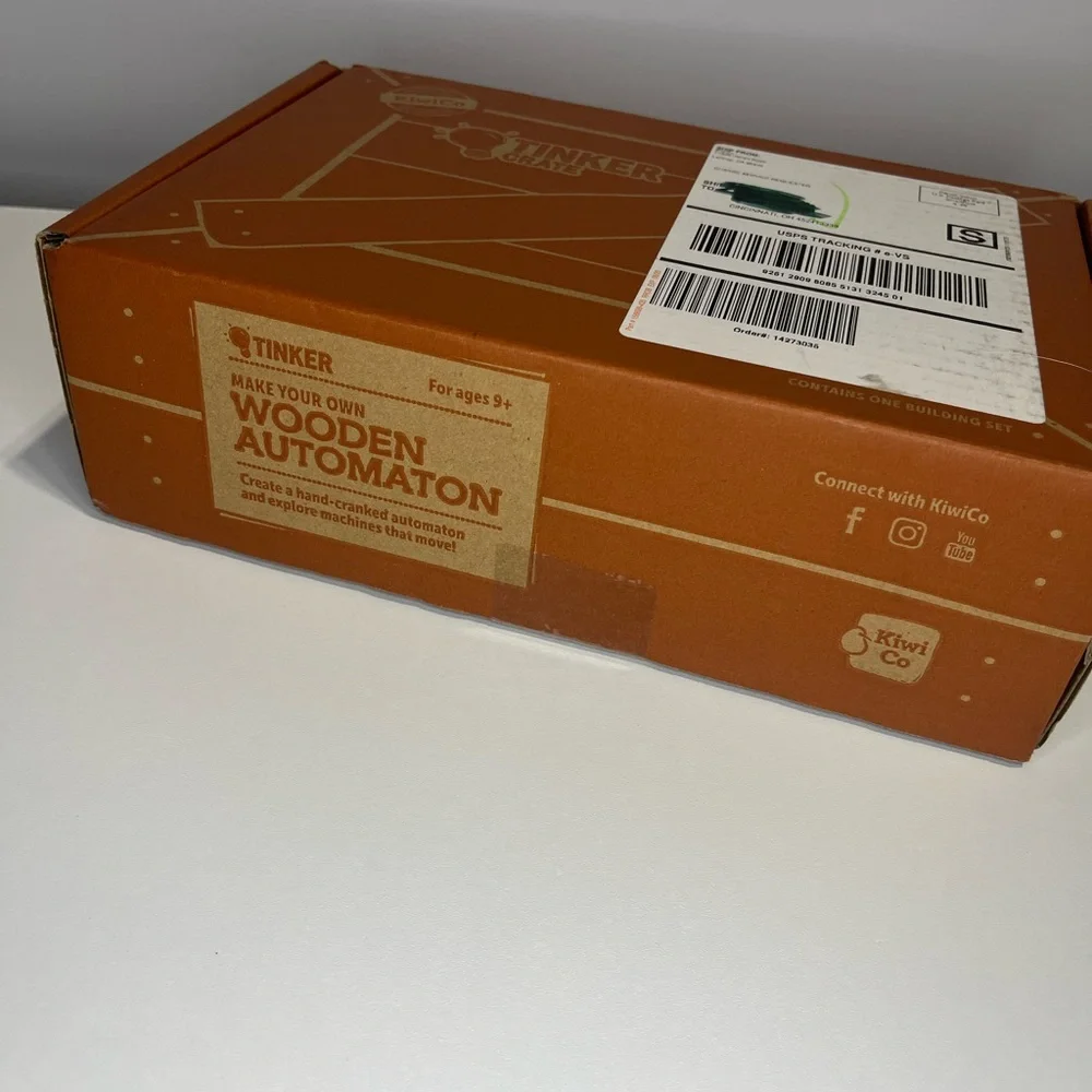 NEW Kiwi Co Tinker Crate Make Your Own Wooden Automation Stem Kit for ages 9+
